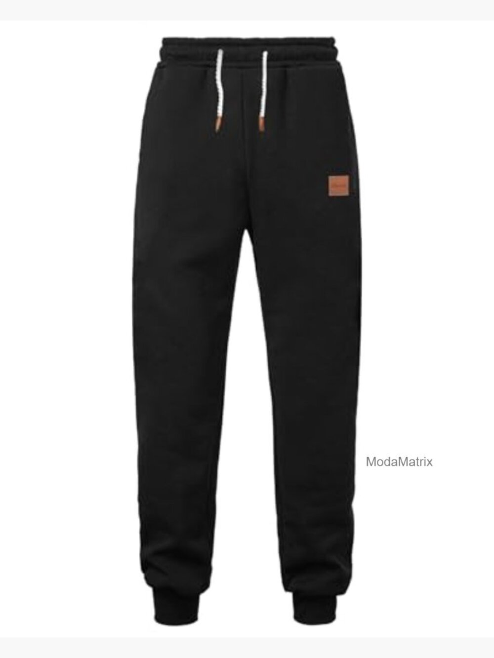 Heavyweight Cotton Tapered Joggers with Pockets - Picture 4 of 7